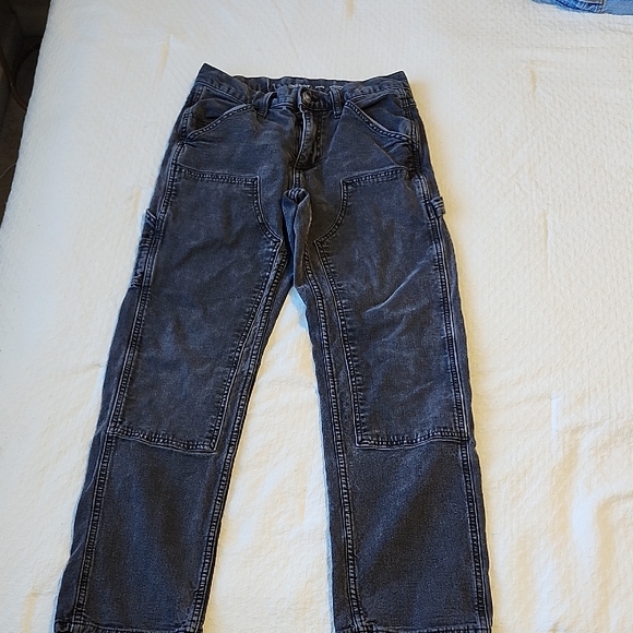 Old Navy Men's Dark Gray Straight Built-in Flex Jeans - Picture 2 of 4